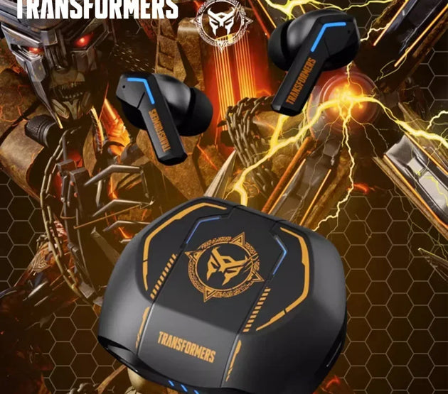 Ship From US Transformers TF-T06 Bluetooth Earphones Gaming Headset Low Latency with Mic Headphones HD Call Wireless Earbuds