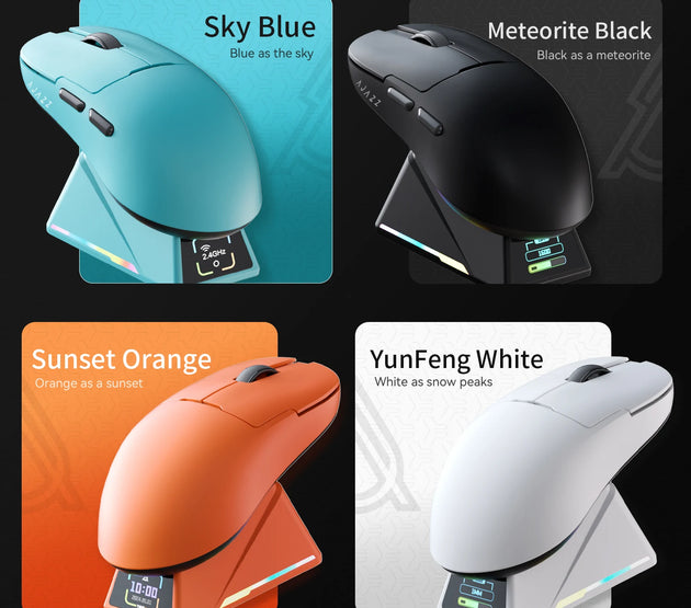 AJAZZ light krypton aj159apex wireless 8K lightweight PAW tri-mode gaming mouse with color screen