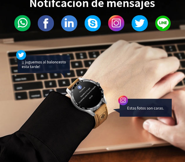 LIGE Brand Smartwatch For All Smartphone Connections AMOLED Screen Watch Men Smart Watch Waterproof Smartband HD Bluetooth Call