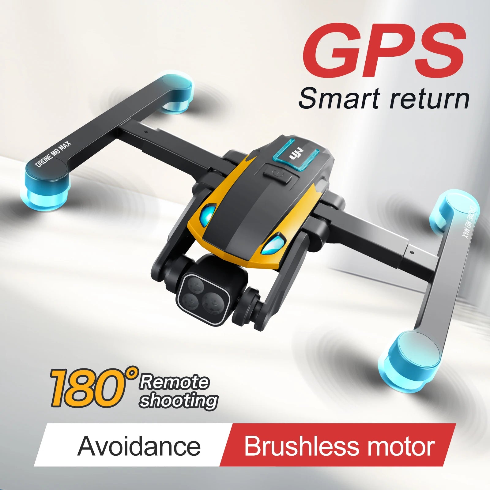 2024  GPS derone M8Pro RC Drone 4K Professinal With 1080P Wide Angle HD Camera Foldable Helicopter WIFI FPV Height Hold Gift Toy