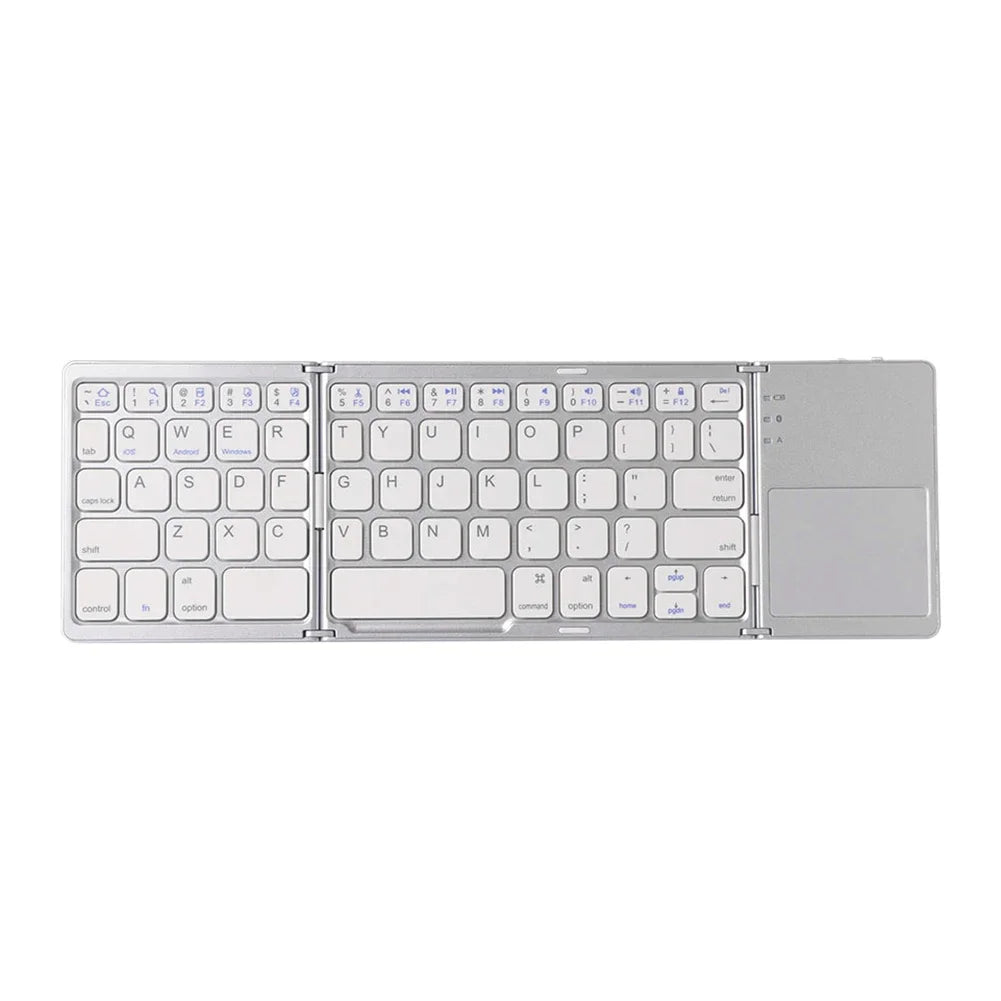 Foldable Tablet Keyboard With Touchpad Wireless Keyboard Lightweight Bluetooth-compatible for Universal Tablet Phone