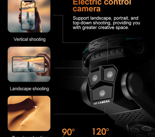 New KY605S MAX LCD Screen Drone 8k Profesional HD Camera Obstacle Avoidance Aerial Photography Optical Flow Foldable Quadcopter