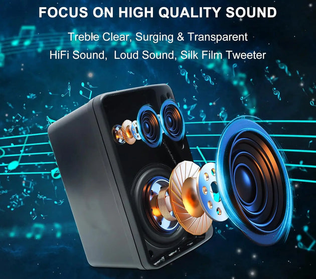 Herdio 3.5'' Passive Outdoor Speakers Wired Waterproof 200W 3 Way Premium Mountable Wall Mount Speakers For Patio Marine Boat