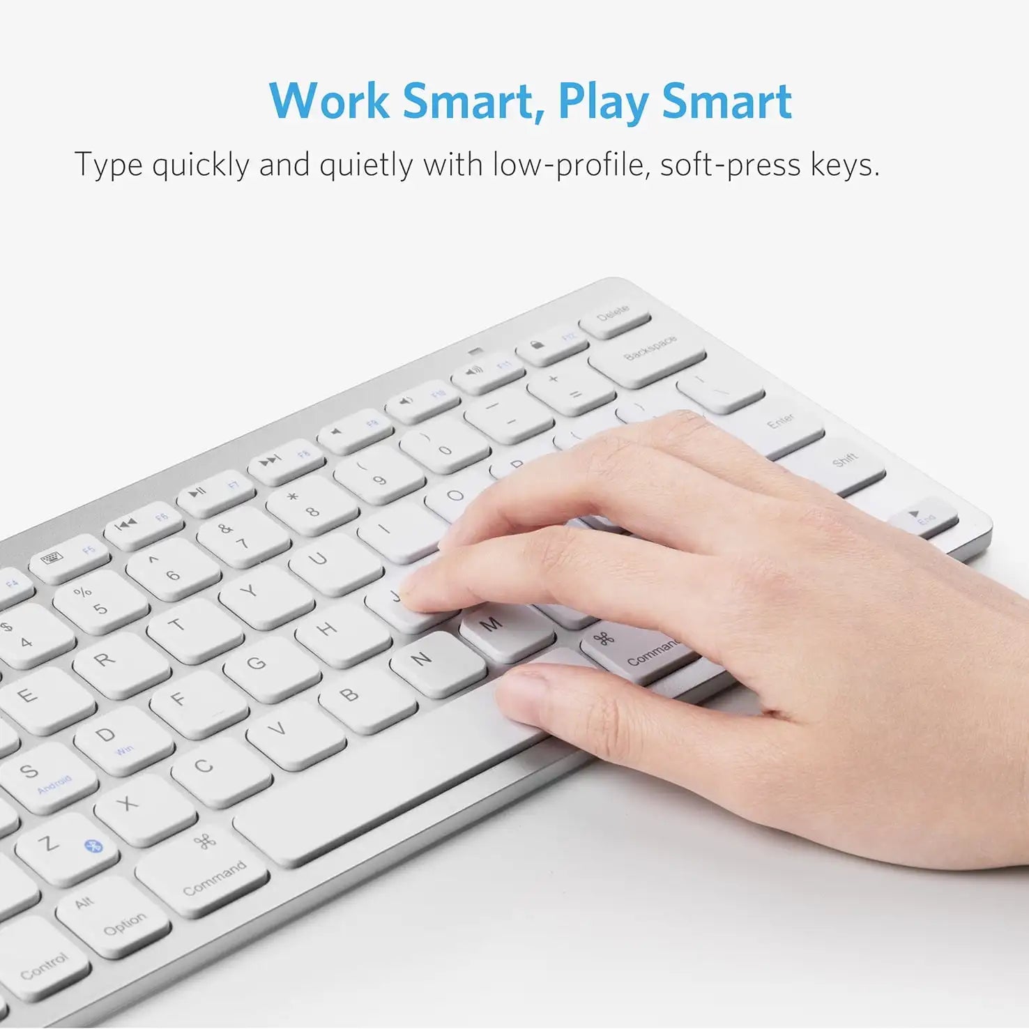 Anker Ultra Compact Slim Profile Wireless Bluetooth Keyboard for iOS, Android, Windows and Mac