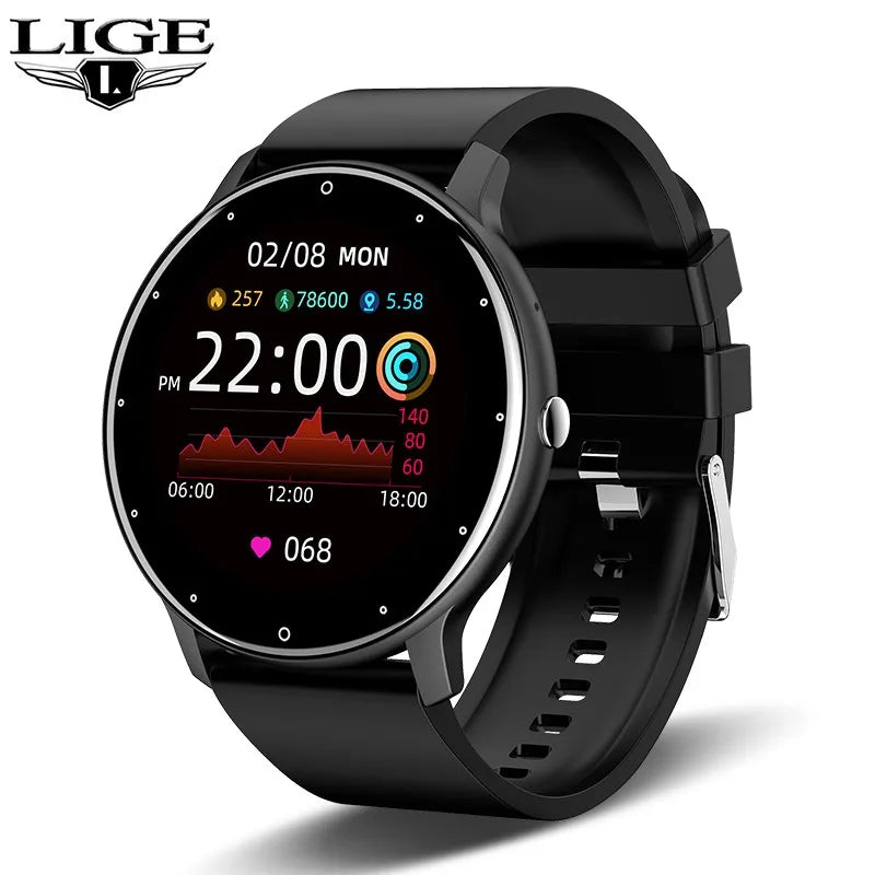 LIGE 2025 Smart Watch Women Men Lady Gift Sport Fitness Watches Heart Rate Monitor Waterproof Smartwatch For Xiaomi Android IOS