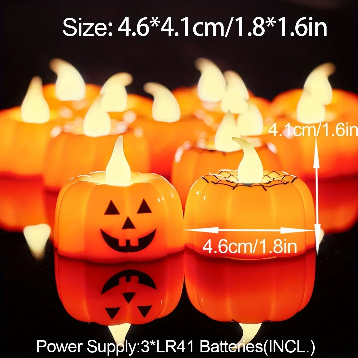 Halloween Candles with Lights: 2pcs, Pumpkin LED Candles, Perfect for Party Decoration and Haunted House Themes