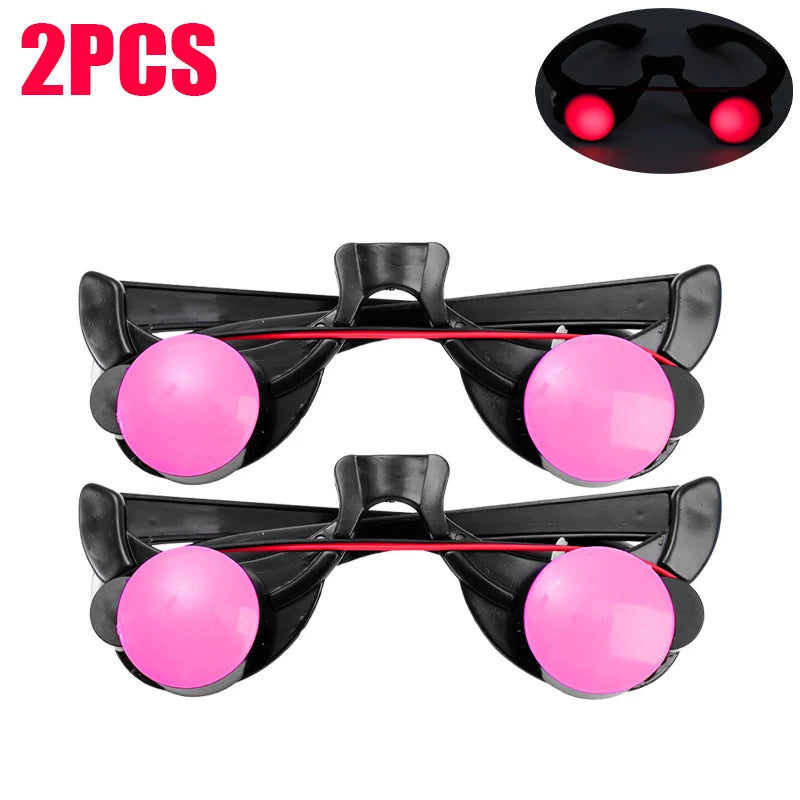1/5pcs Halloween Horror Red Eye Glasses Led Glowing Glasses Scary Horror Eyewear Cosplay Party Funny Luminous Glasses Props