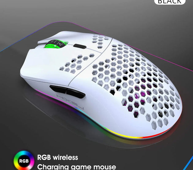 MAMBASNAKE x HXSJ T66 Wireless Gaming Mouse, 2.4Ghz Rechargeable Mouse with 6 Programmable Buttons