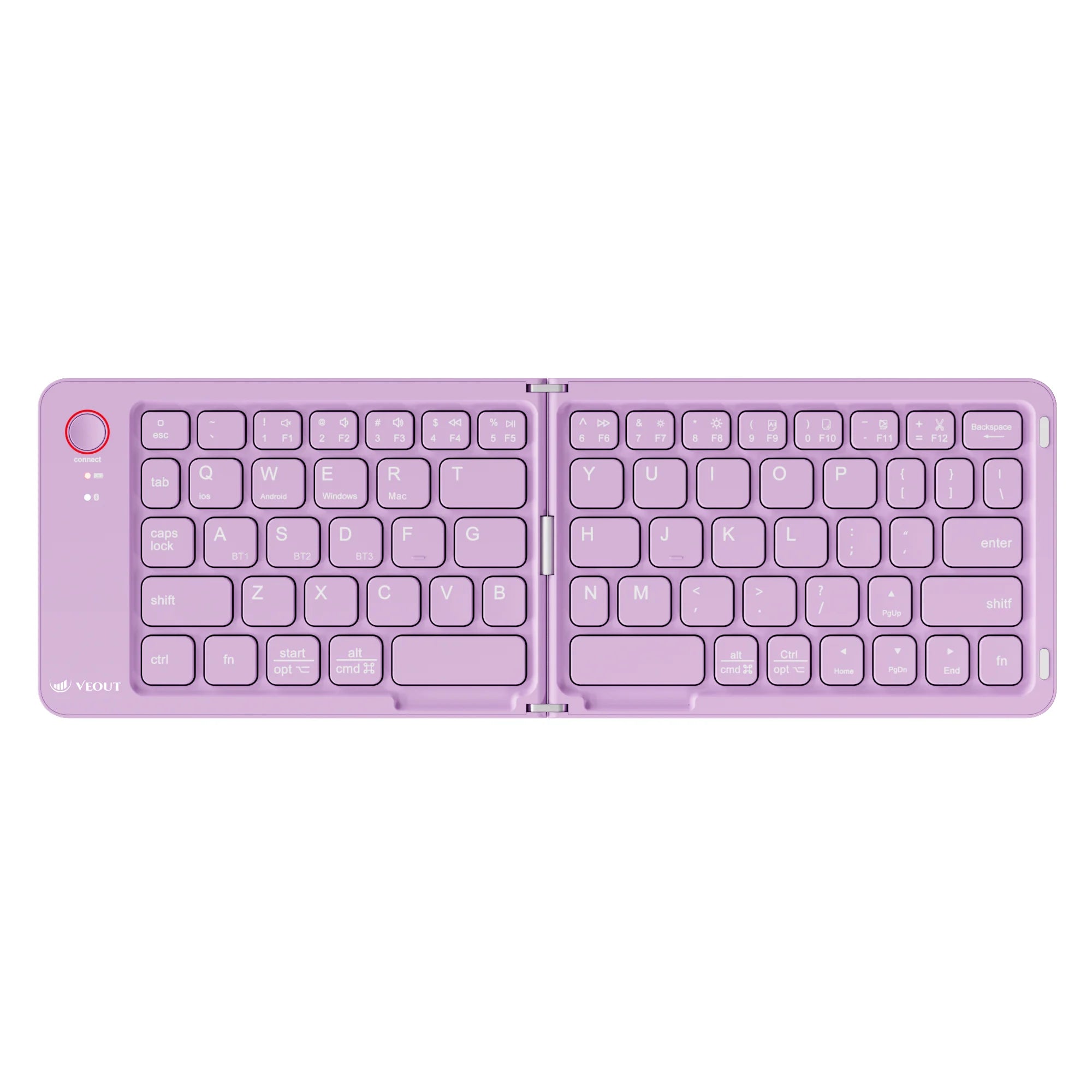 E4 Wireless VEOUT  Folding Keyboard Black White Pink Purple Four Colors Optional Compact Wireless Keyboard for Mobile Devices