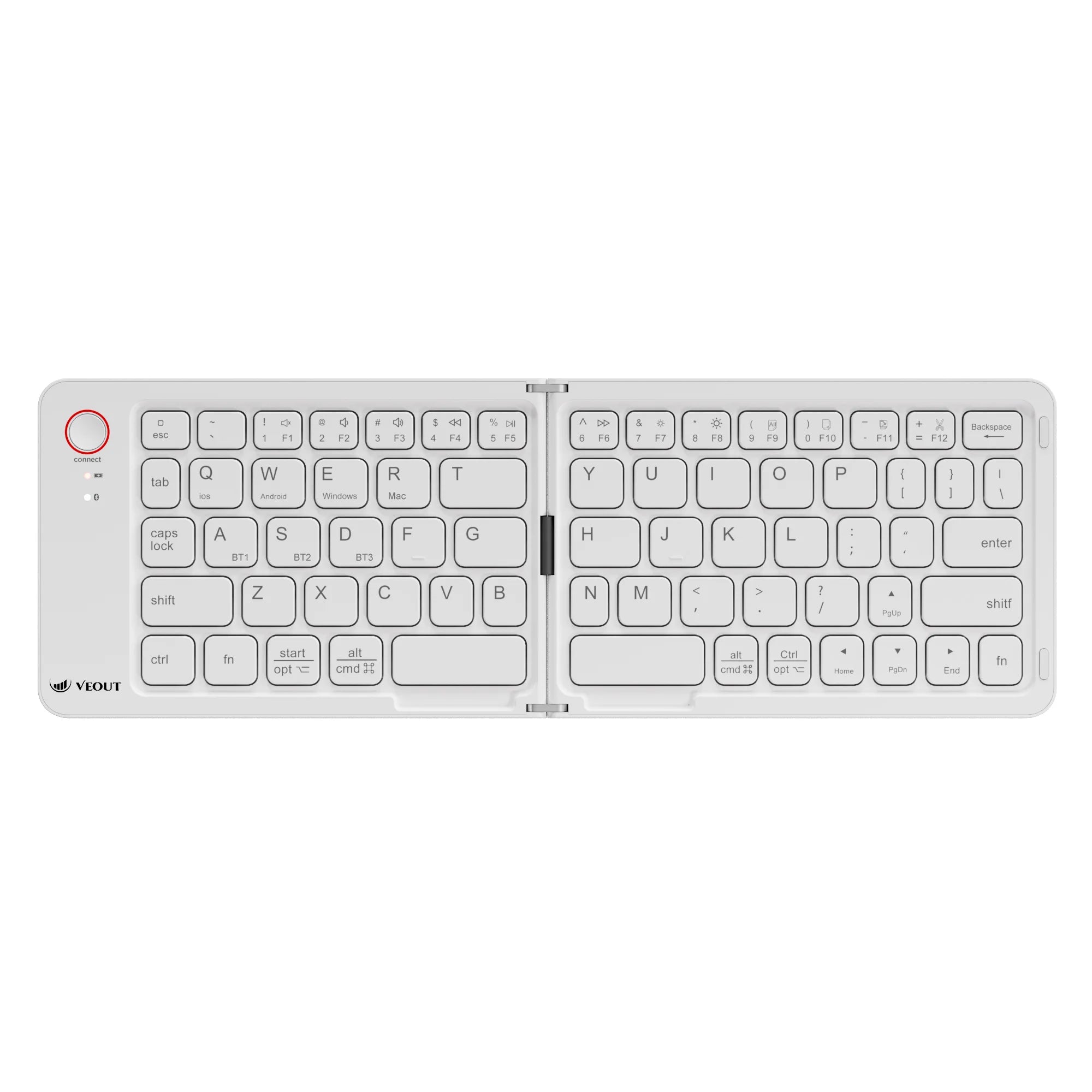 E4 Wireless VEOUT  Folding Keyboard Black White Pink Purple Four Colors Optional Compact Wireless Keyboard for Mobile Devices