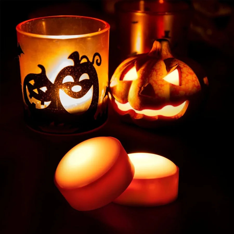 LED Flameless Pumpkin Lights with Remote Control for Halloween Decorations: Flickering JackOLantern Lights with Timer Function