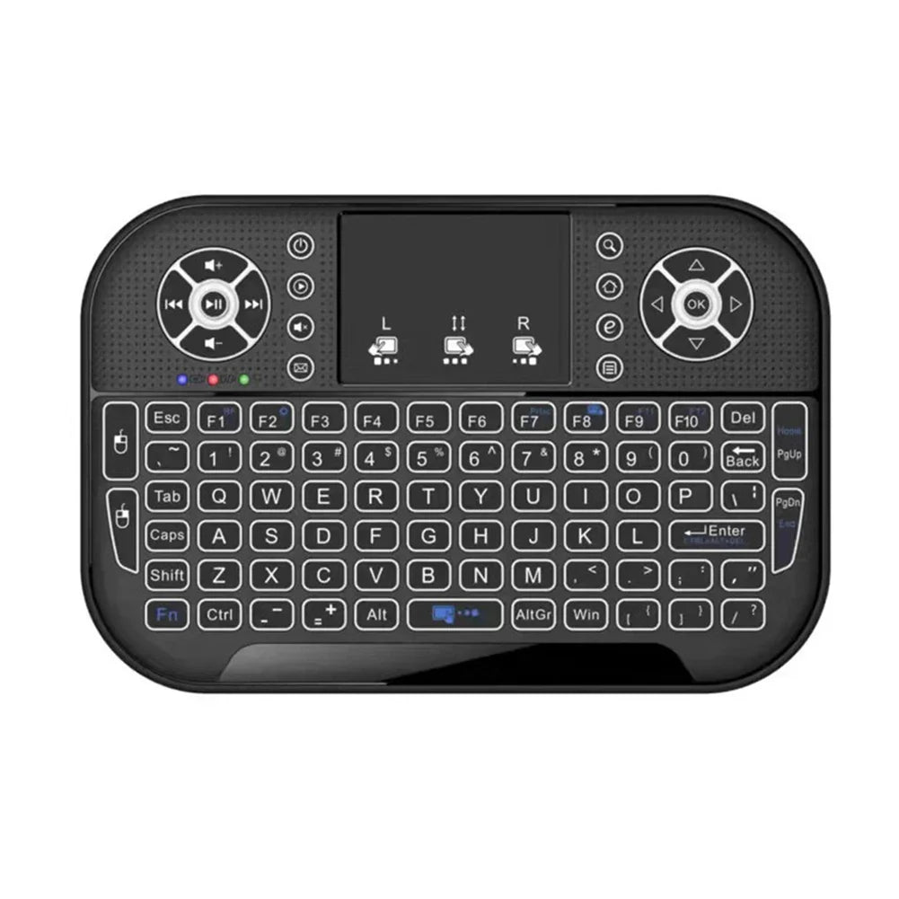 Mini Wireless Keyboard 2.4G&Bluetooth-compatible Backlit Fly Air Mouse Remote Control with Touchpad for TV BOX