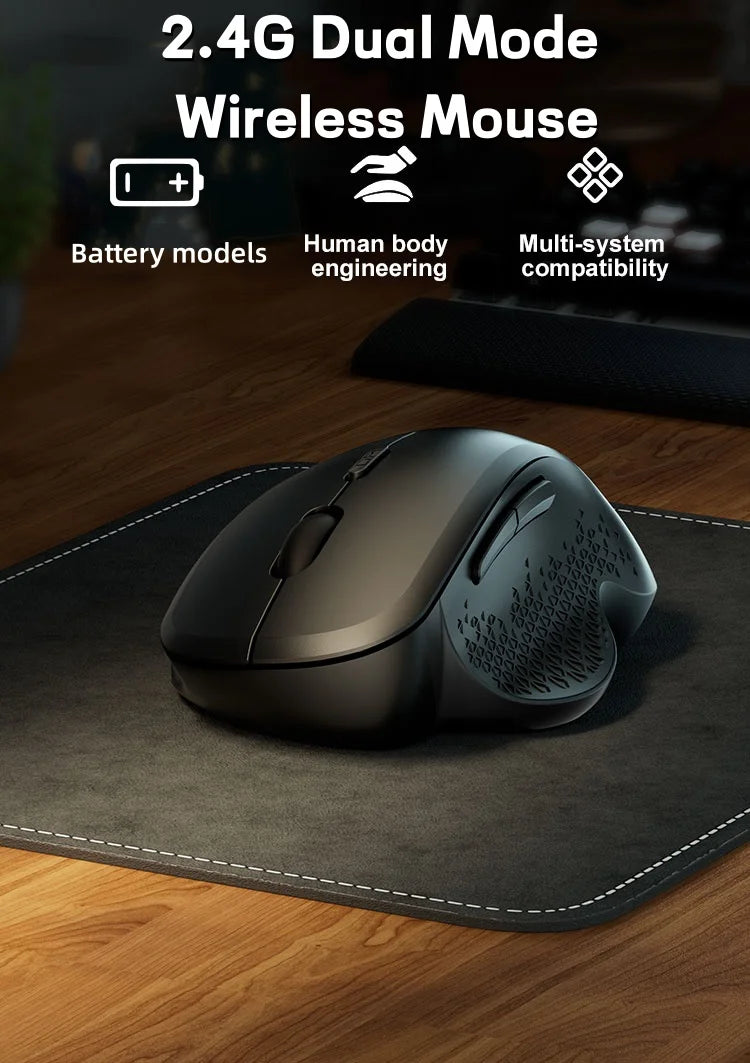 Dual-mode wireless mouse battery-powered silent mouse computer laptop office gaming mouse