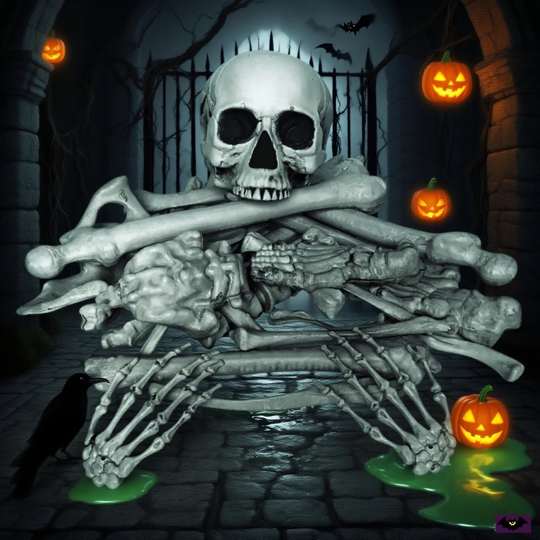 Human Anatomy Skeleton Party Decor - Life-Size Gothic Educational Display for Halloween Classrooms, Haunted Labs