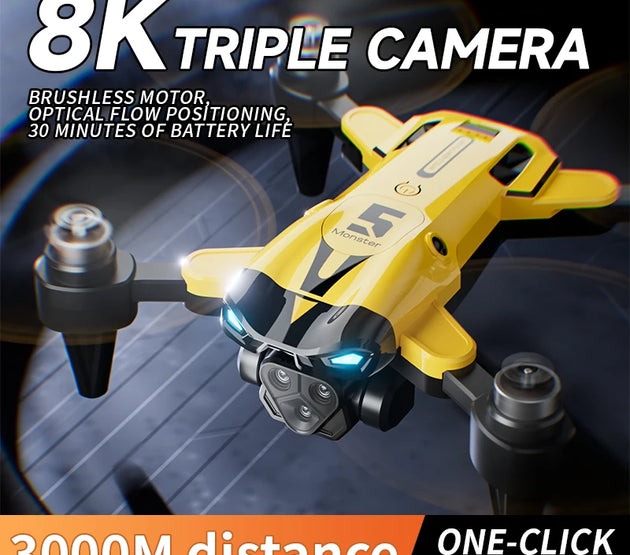KBDFA New M5 Max Drone 8K Professinal 4K HD Camera Wide Angle Optical Flow Localization Brushless Motor RC Quadcopter Apron Sell