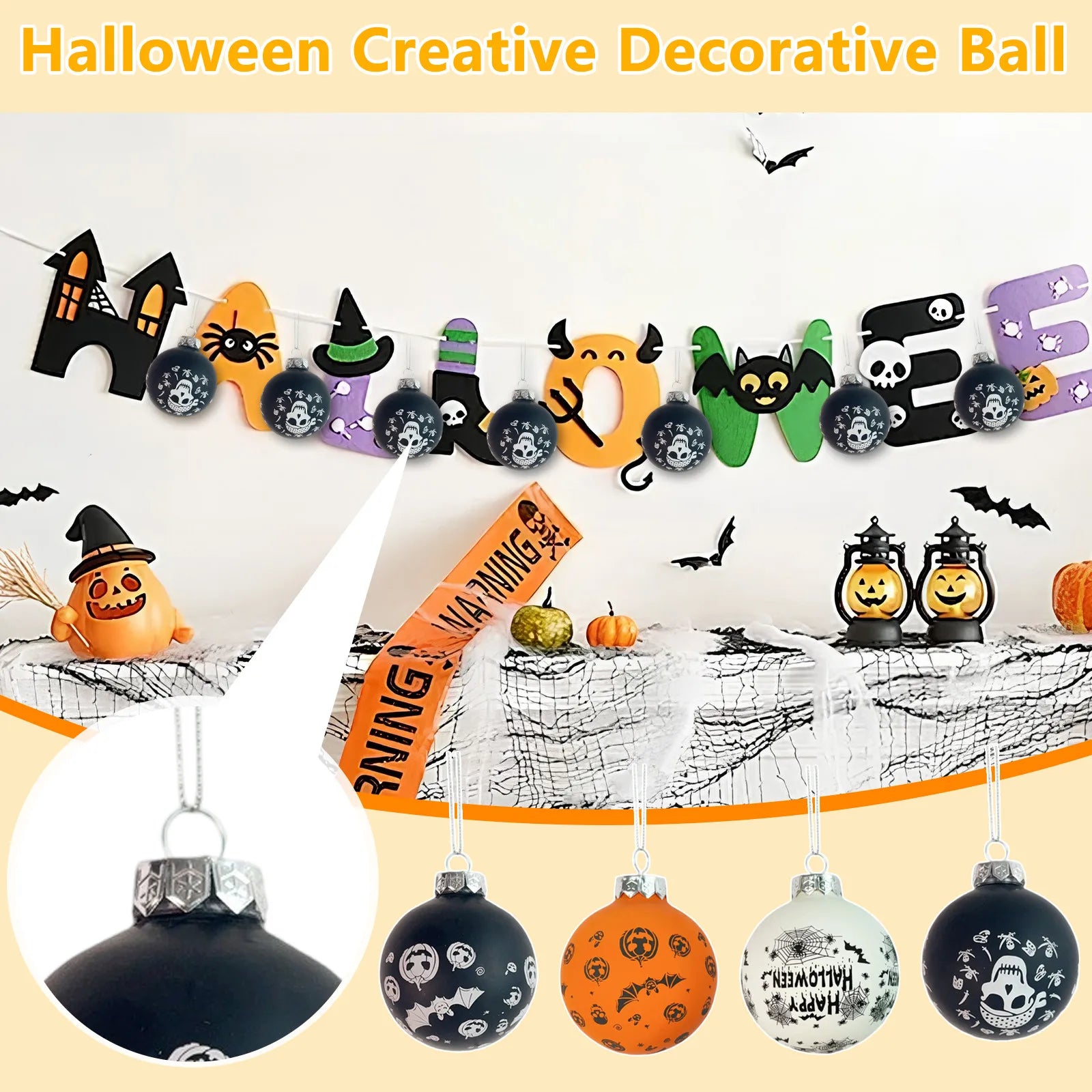 Halloween Pumpkin/ Skull/ Bats Spider Creative Decoration Ball Pendant Party Holiday Party DecoracióN Hogar Party Decorations