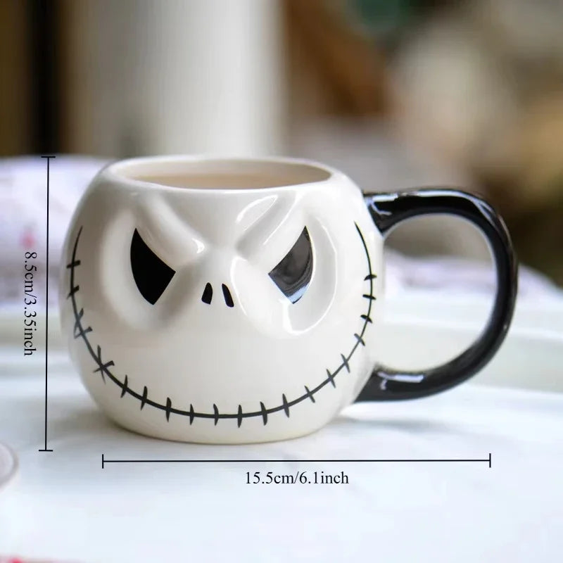 1pc Halloween Skull Jack Ceramic Mug Ghost Mug 400ml Iced American Coffee Mug Halloween Birthday Tabletop Drinkware Party Gift