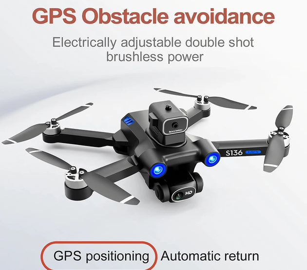2024 S159 GPS PRO Drone 5G 8K HD Aerial Photography Dual-Camera Dron with Screen Omnidirectional Obstacle Avoidance Drone RC Toy