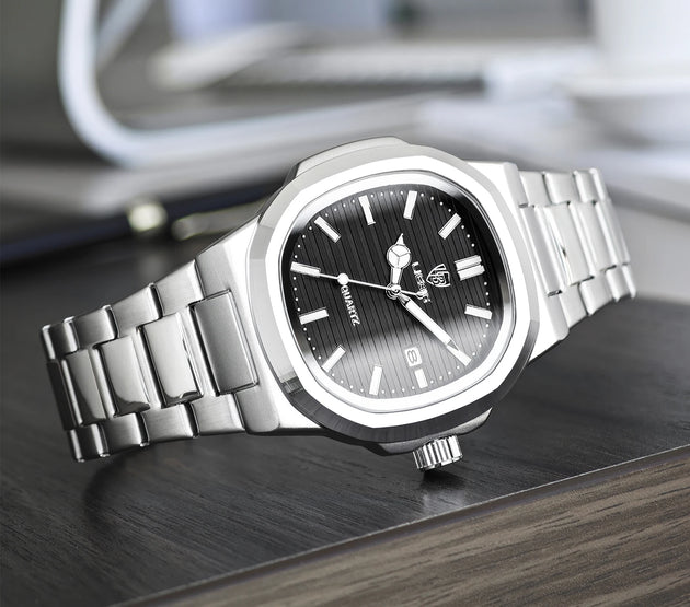 LIEBIG Fashion Calendar Movement Quartz Watches Lady Stainless Steel Strip Watch Business Waterproof Wristwatches For Men Women