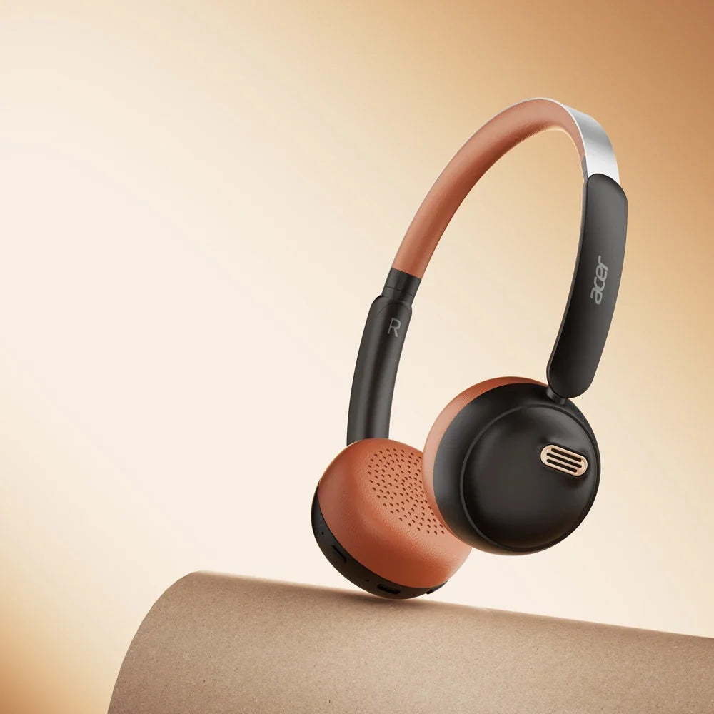 Acer OHW111 Y2K Bluetooth Headphone -45dB BT-5.4 INS Retro Style Headsets 70H Playtime Over Ear Retro Ins Style Deck Earphones