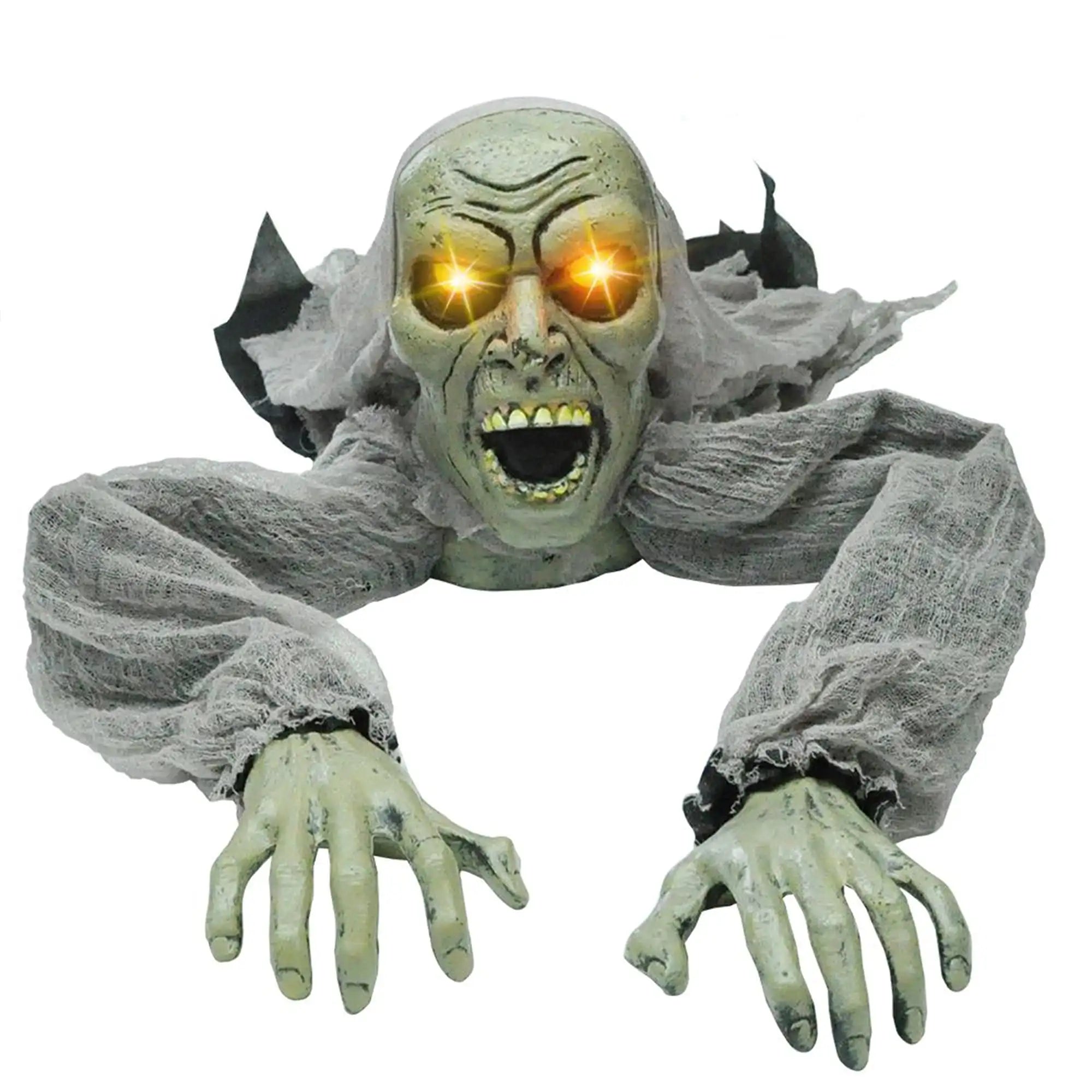 Joyfy Halloween Groundbreaker Halloween Decorations Zombie with Sound and Flashing Eyes Outdoor Scary Halloween Yard Decorations