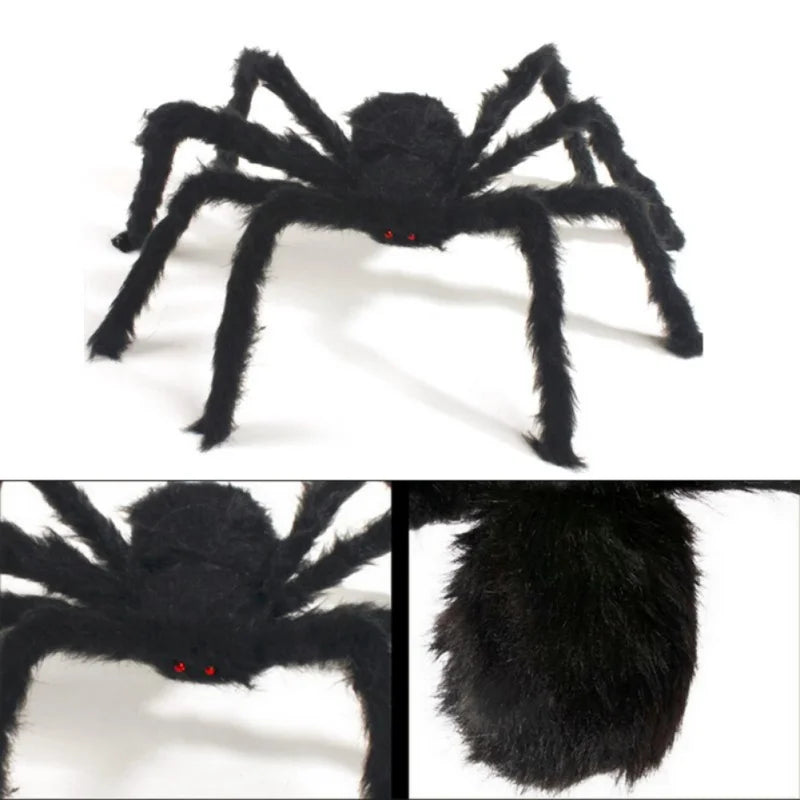 Halloween Decorations Large Hairy Spider Halloween Decor Outside Huge Fake Spider Props for Yard Lawn Haunted Houses Decoration