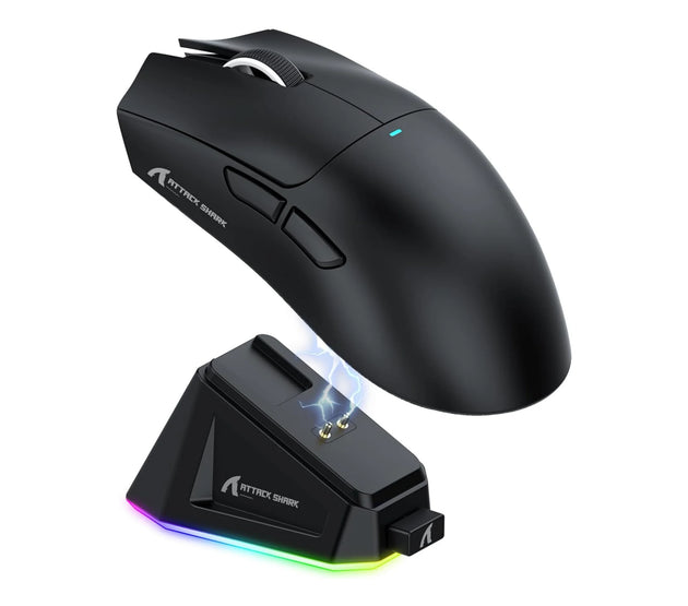 MAMBASNAKE x ATTACK SHARK X11 Gaming Mouse with Magnetic Charging Dock, PixArt PAW3311 Gaming Sensor