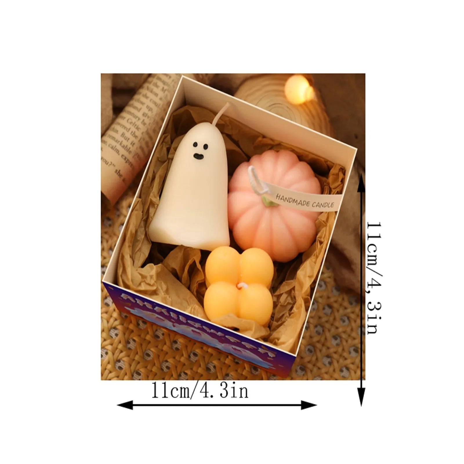Halloween Ghost Candle Gift Set Halloween Atmosphere Aromatherapy Candles Can Be Used As Holiday Gifts Or Home Decorations