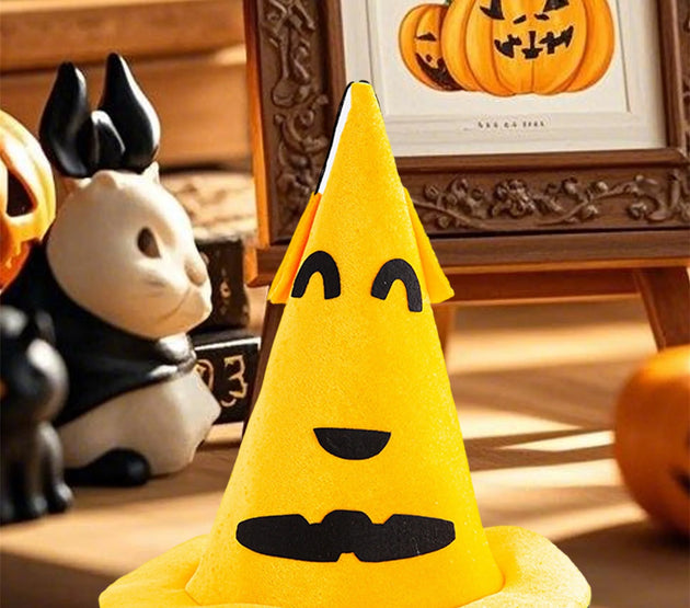 Elegant Halloween Witch Hat with Spooky Spider Web Design and Pointed Brim for Adults Costume Party Accessory