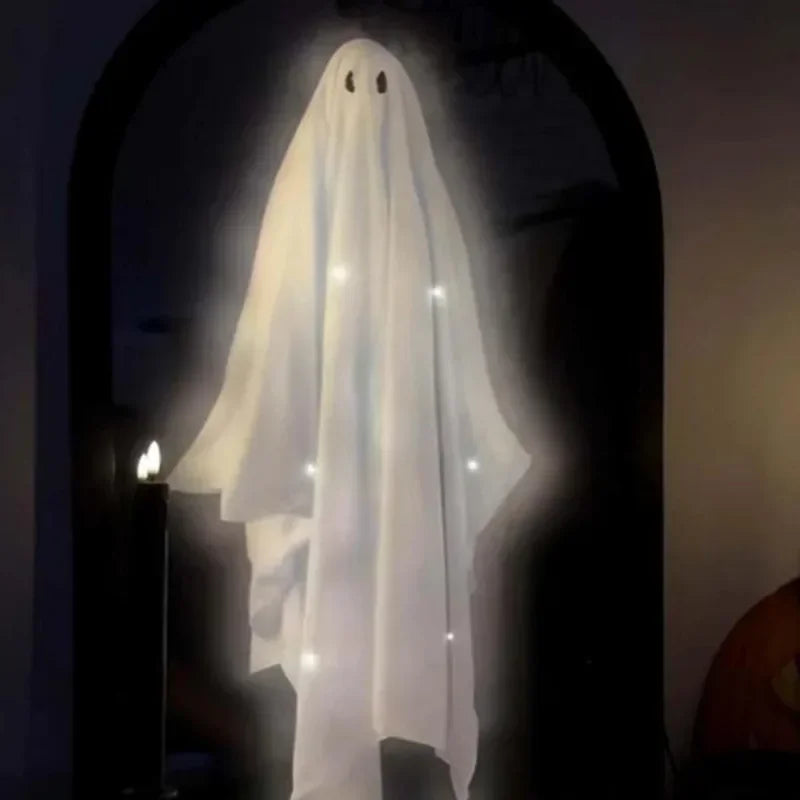 Halloween Holographic Ghost Mirror Nightlight Home Room Horror Decoration Ghost Halloween Party Supplies Haunted House Props