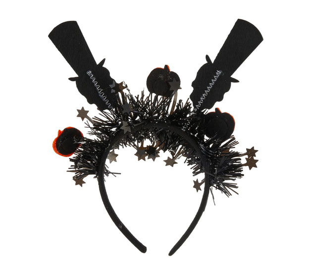 Halloween Witch Hat Headband Spider Web Hair Hoop Hair Accessories Party Hairpiece for Women and Girls