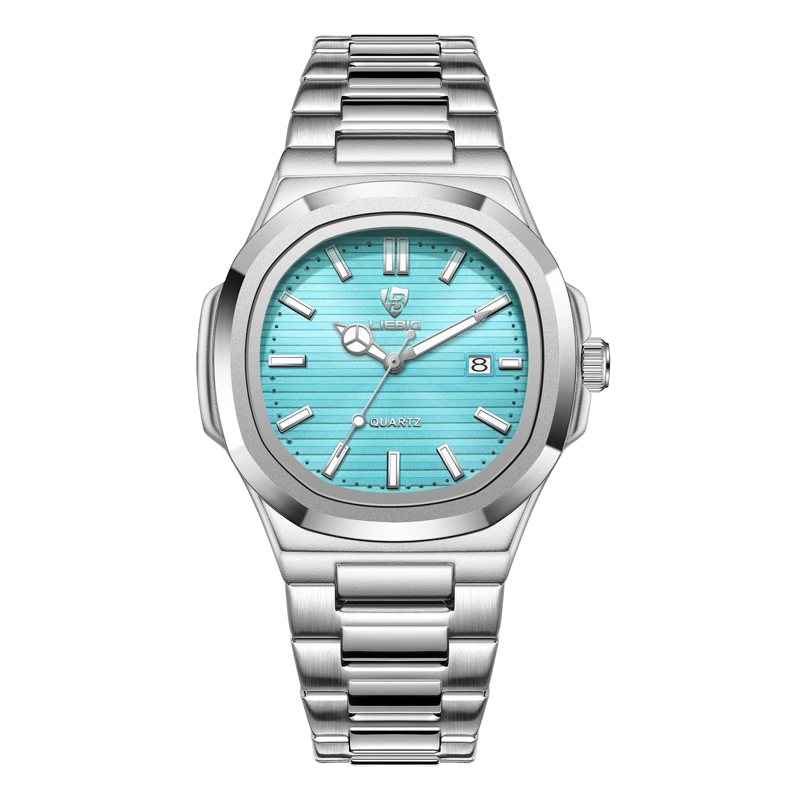 LIEBIG Fashion Calendar Movement Quartz Watches Lady Stainless Steel Strip Watch Business Waterproof Wristwatches For Men Women