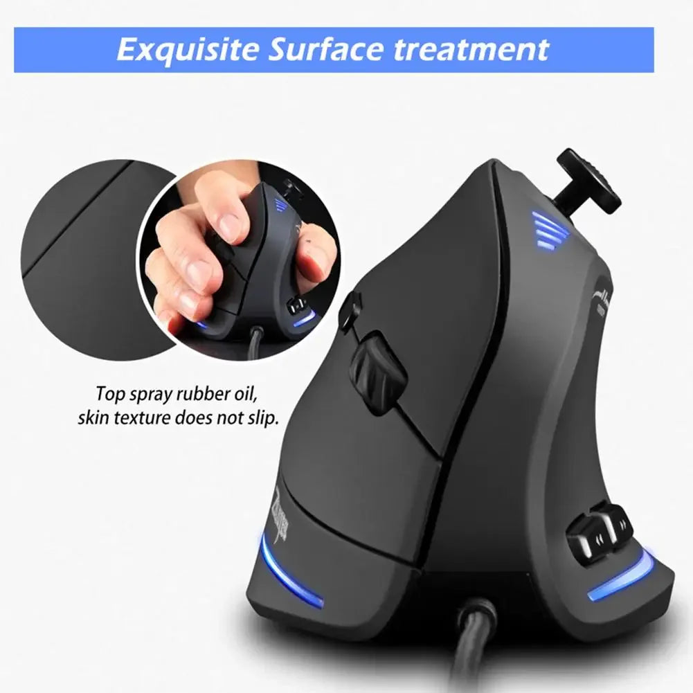ZELOTES C-18 11 Buttons USB Wired 10000DPI RGB Optical Gaming Vertical Mouse