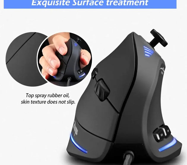 ZELOTES C-18 11 Buttons USB Wired 10000DPI RGB Optical Gaming Vertical Mouse