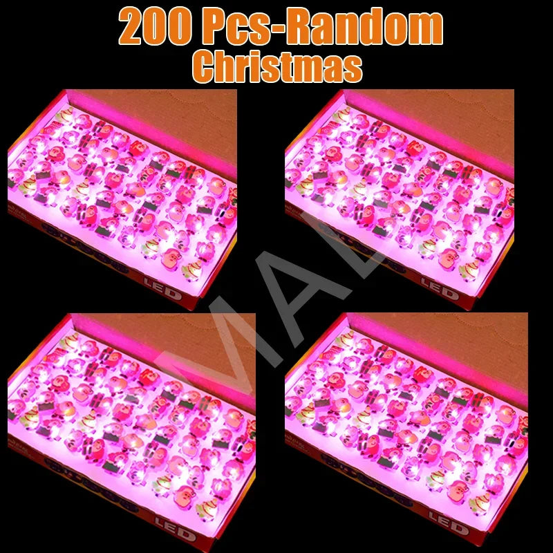 LED Luminous Halloween Rings Creative Pumpkin Ghost Skull Glowing in Dark Finger Rings Lights Jewelry Party Gifts