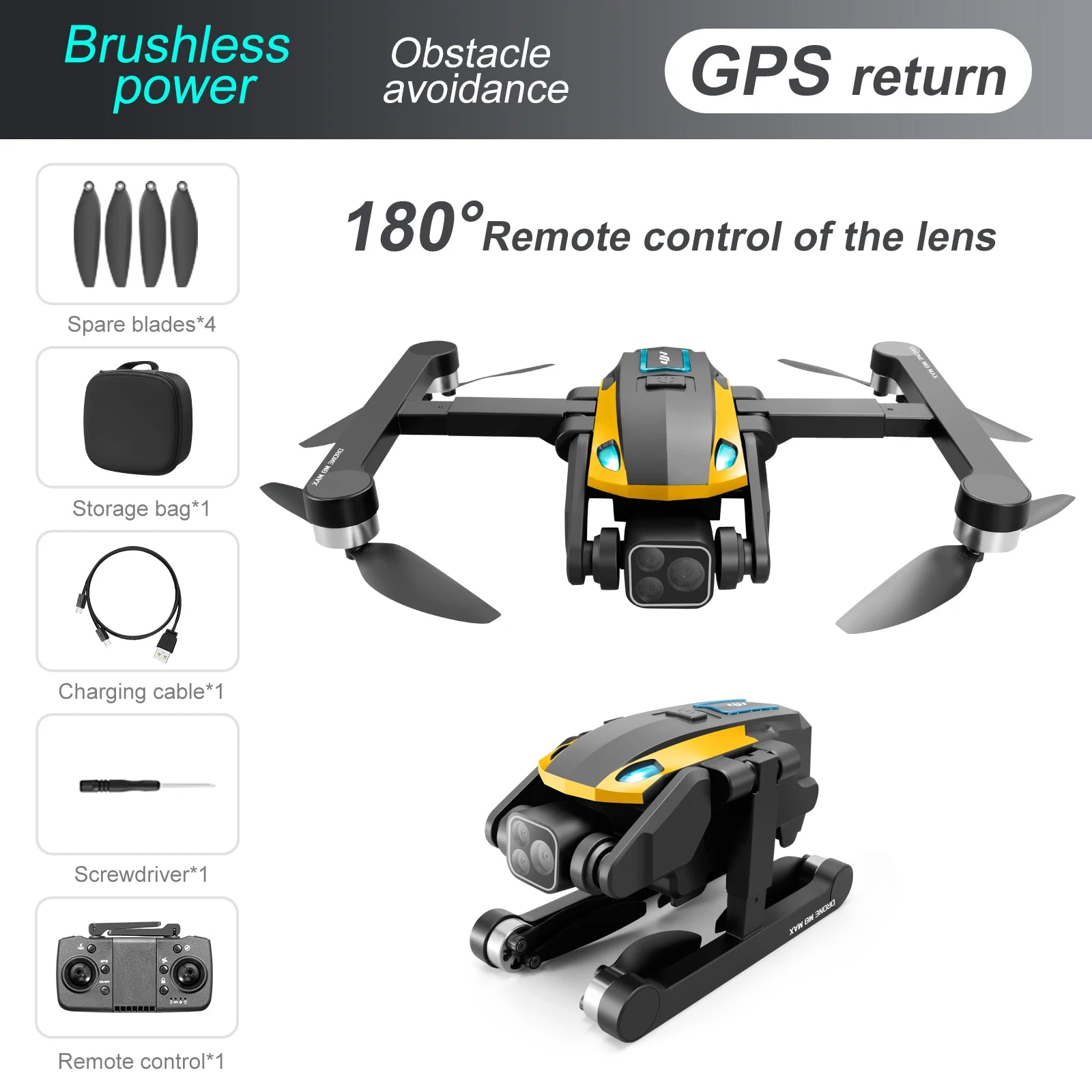 2024  GPS derone M8Pro RC Drone 4K Professinal With 1080P Wide Angle HD Camera Foldable Helicopter WIFI FPV Height Hold Gift Toy