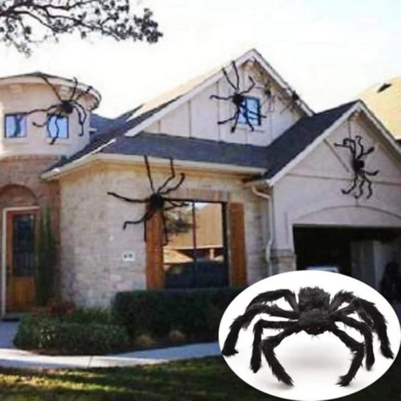 Halloween Decorations Large Hairy Spider Halloween Decor Outside Huge Fake Spider Props for Yard Lawn Haunted Houses Decoration