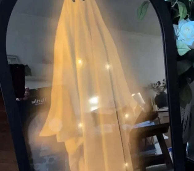 Halloween Holographic Ghost Mirror Nightlight Home Room Horror Decoration Ghost Halloween Party Supplies Haunted House Props