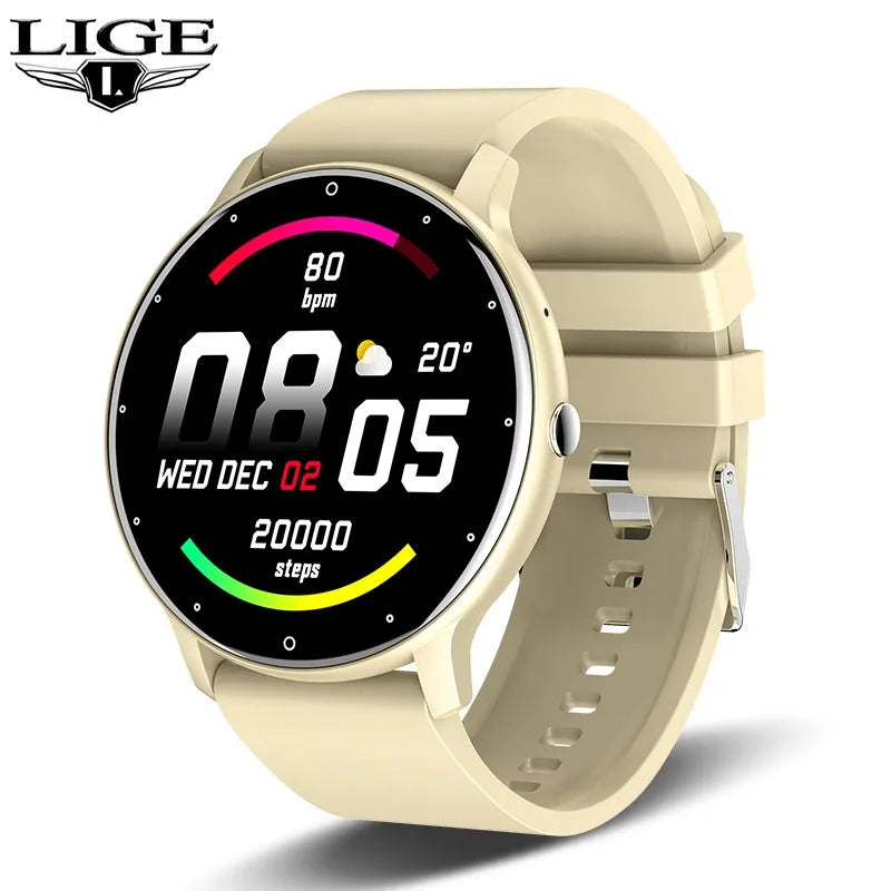 LIGE 2025 Smart Watch Women Men Lady Gift Sport Fitness Watches Heart Rate Monitor Waterproof Smartwatch For Xiaomi Android IOS