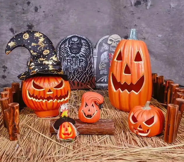 1Pc Decorative Pumpkin Halloween Props Lantern Decor Pumpkin Decoration Pumpkin Light Outdoor Halloween Decorationsation