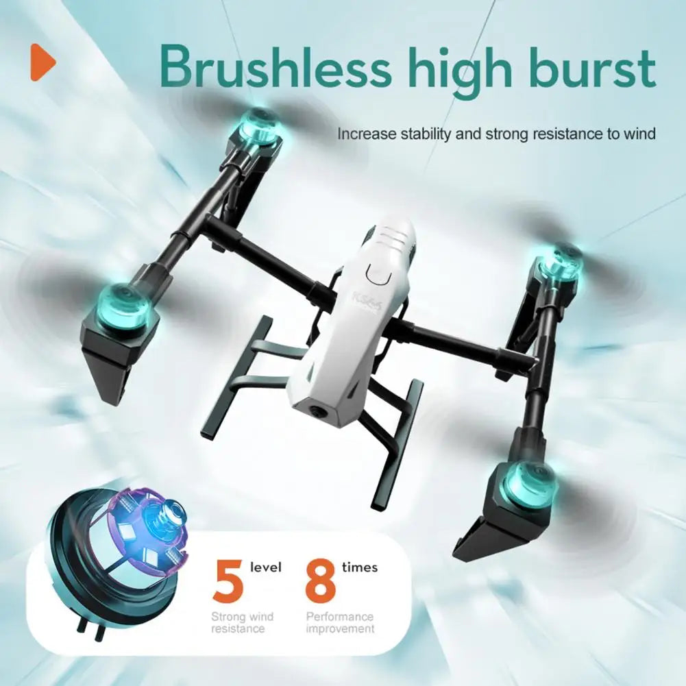 Stable Flight Drone High-quality Remote Control Drone with 6k Camera Brushless Motor for Kids Adults Foldable for Beginners