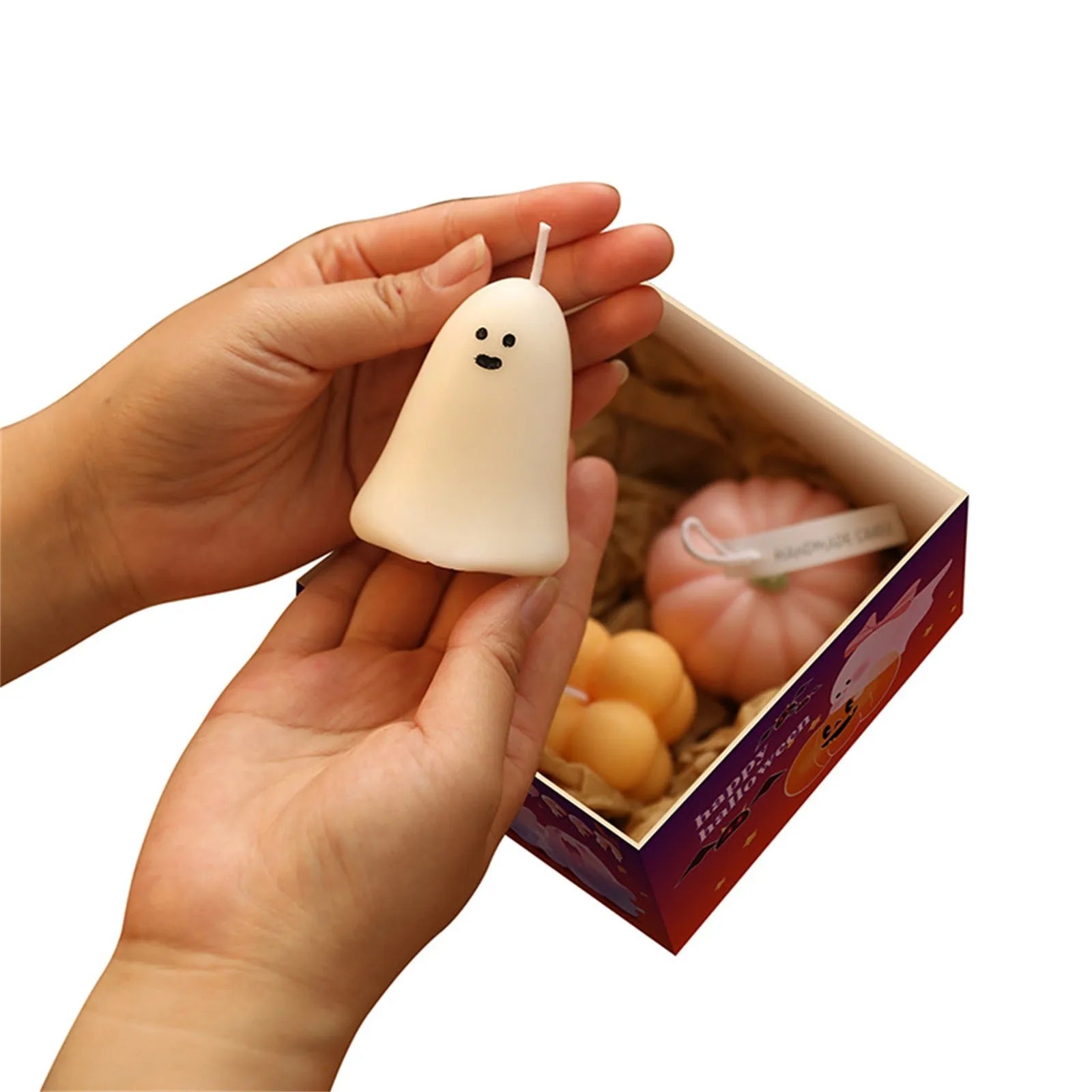 Halloween Ghost Candle Gift Set Halloween Atmosphere Aromatherapy Candles Can Be Used As Holiday Gifts Or Home Decorations