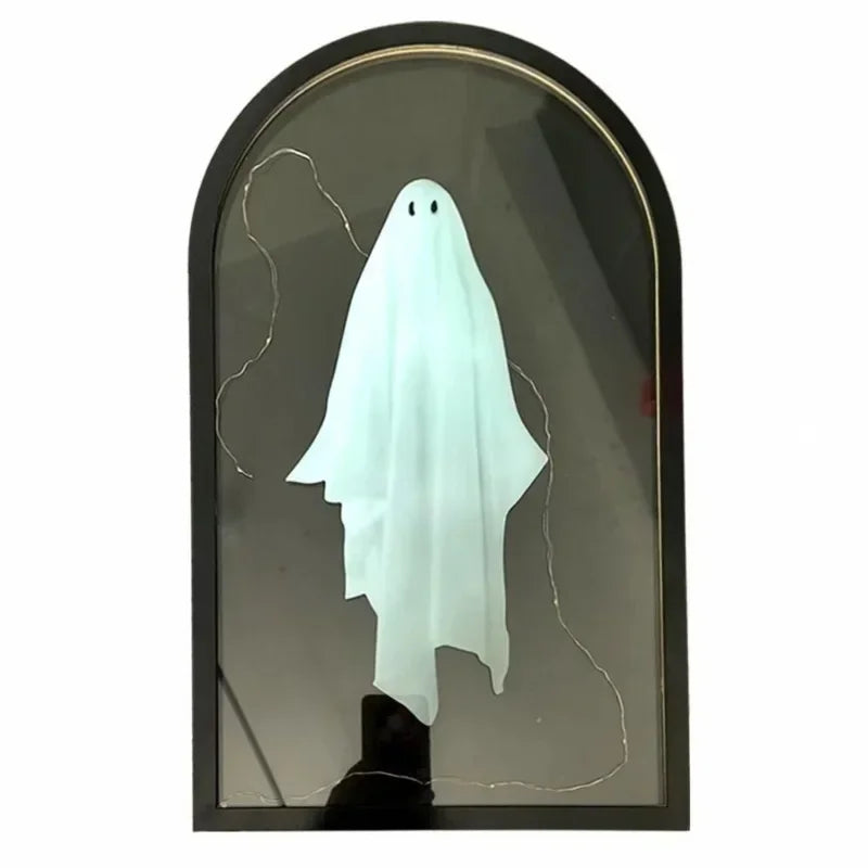 Halloween Holographic Ghost Mirror Nightlight Home Room Horror Decoration Ghost Halloween Party Supplies Haunted House Props