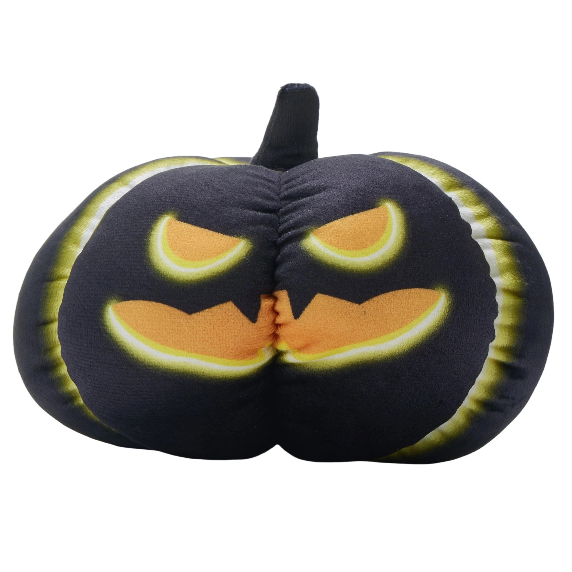 Spooky Halloween Throw Pillow with Scary Black Cat Design for Haunted Home Decor and Party Supplies