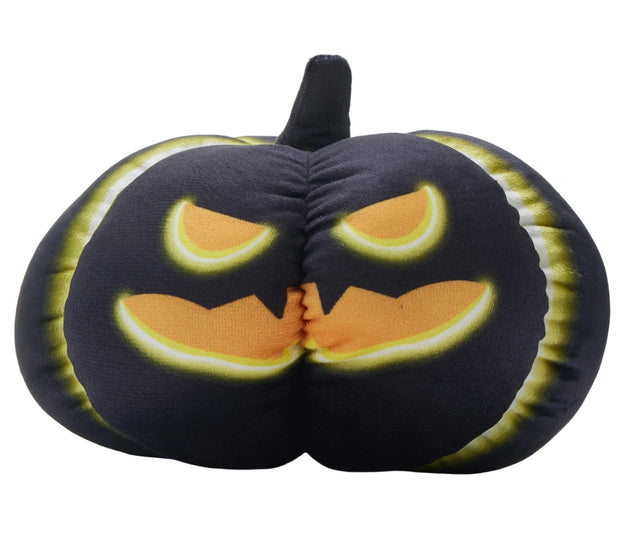 Spooky Halloween Throw Pillow with Scary Black Cat Design for Haunted Home Decor and Party Supplies