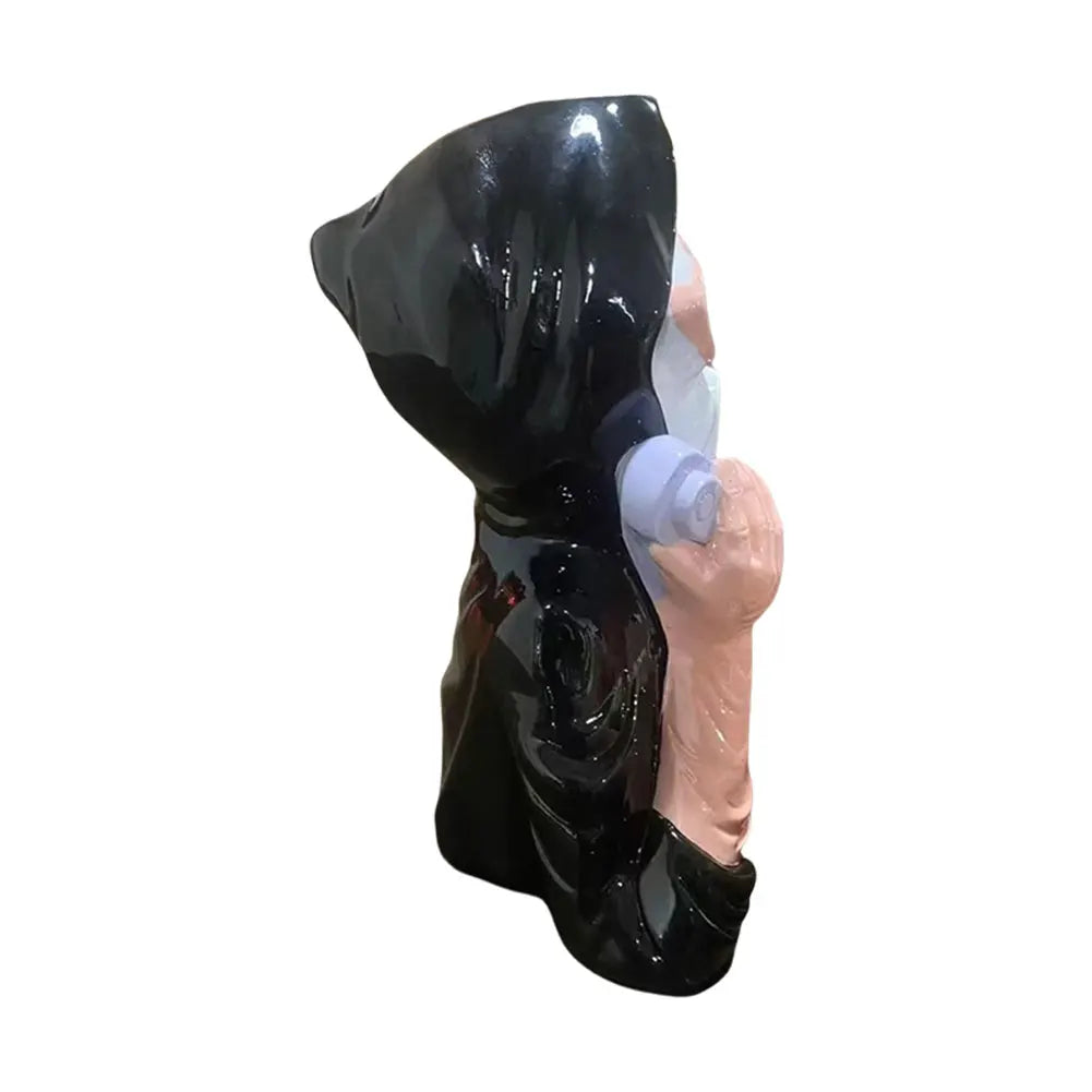 Pink Screaming Face Ghost Figurine Screaming Girl Telephone Statue Gothic Ghost Resin Decor Halloween Desk Decoration Ornament