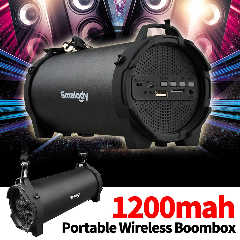 USB Rechargeable Loud BT Speaker with 3.5mm AUX Input Jack BT Boombox Speaker Large Outdoor Speaker Boombox Loud Stereo System