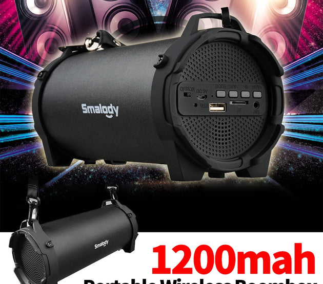 USB Rechargeable Loud BT Speaker with 3.5mm AUX Input Jack BT Boombox Speaker Large Outdoor Speaker Boombox Loud Stereo System