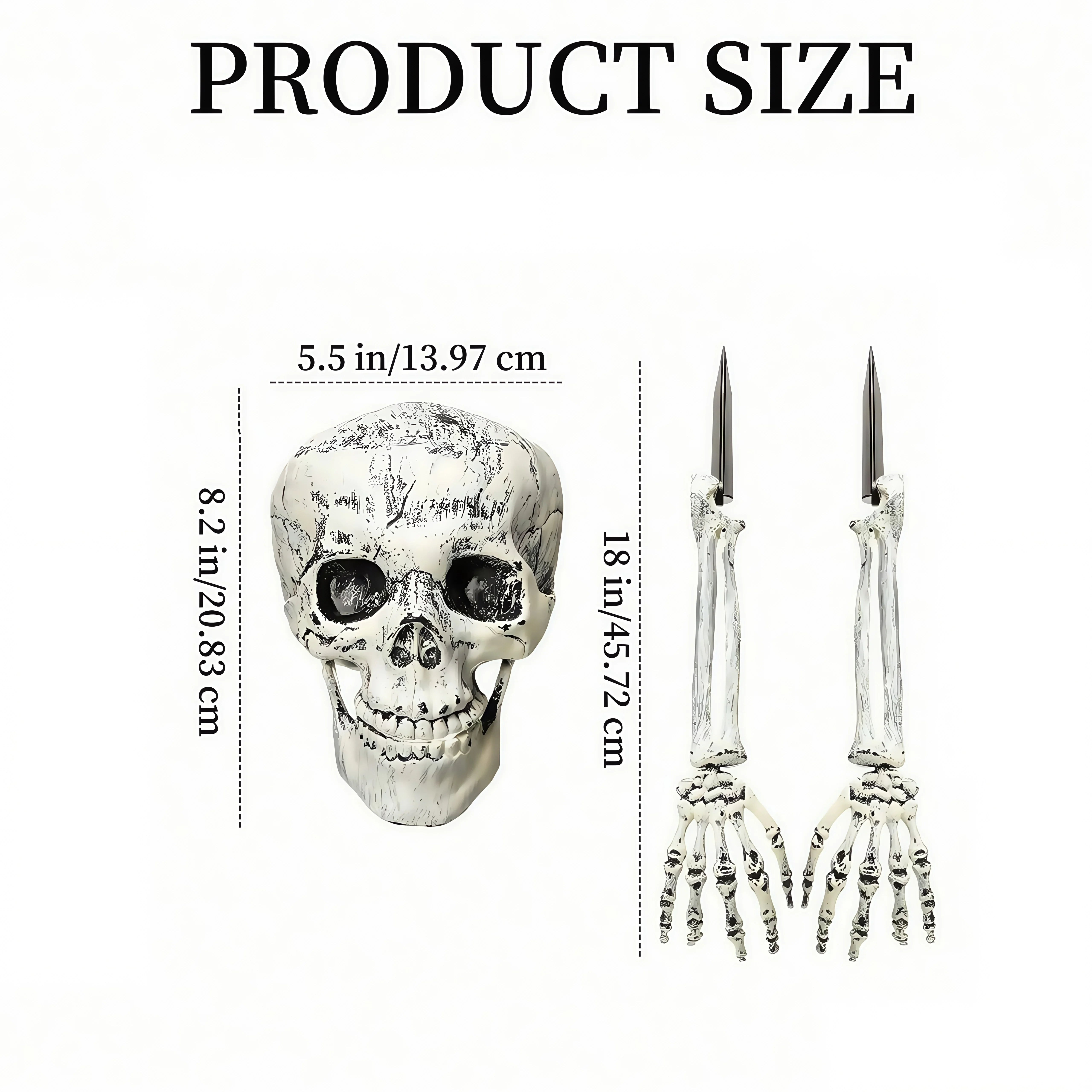 Halloween Skeleton Stake Decorations, Realistic Skeleton Arm Leg Bones, Spooky Yard Garden Halloween Decoration