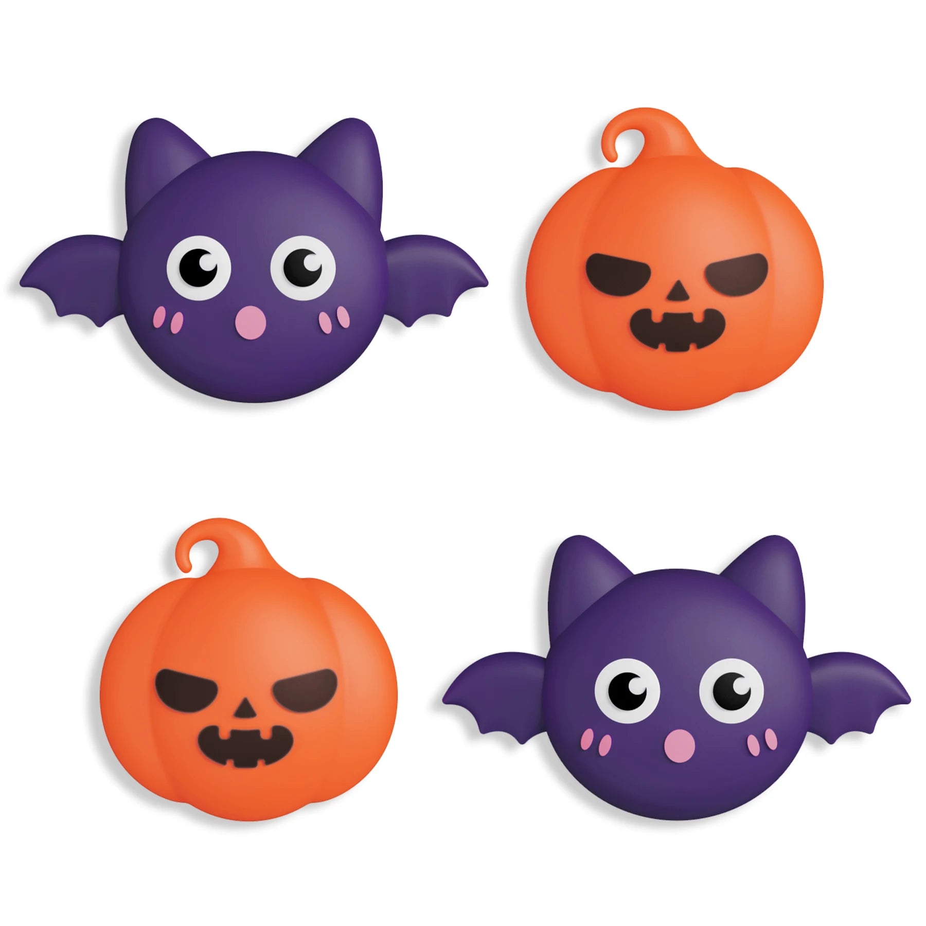 PlayVital Thumb Grip Caps for ps5/ps4, Thumbstick Cover for Switch Pro, for Xbox Series X/S & Xbox One - Halloween Pumpkin Bat